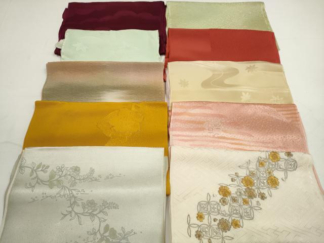 平和屋着物★和装小物　上質な帯揚げ10枚セット　逸品　DAAK7984xg