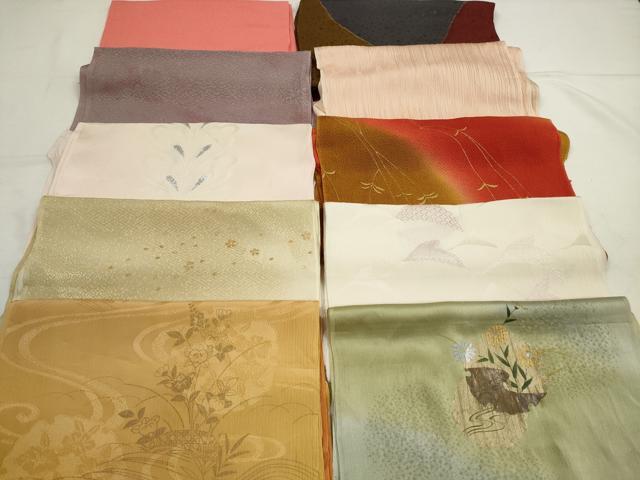 平和屋着物★和装小物　上質な帯揚げ10枚セット　逸品　DAAK7985xg