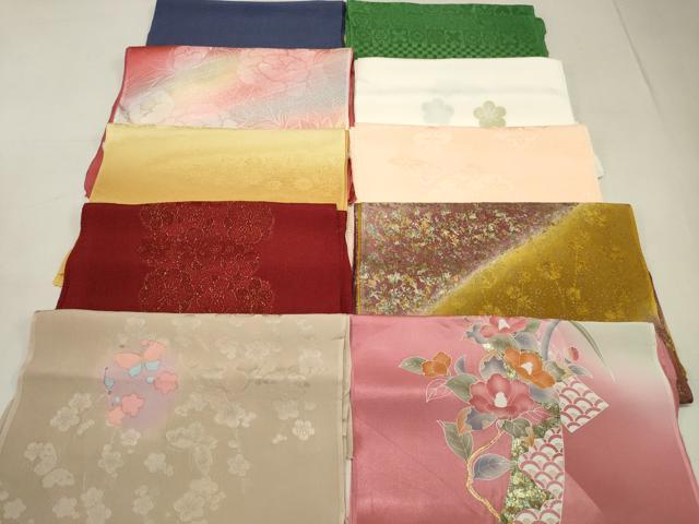 平和屋着物★和装小物　上質な帯揚げ10枚セット　逸品　DAAK7987xg