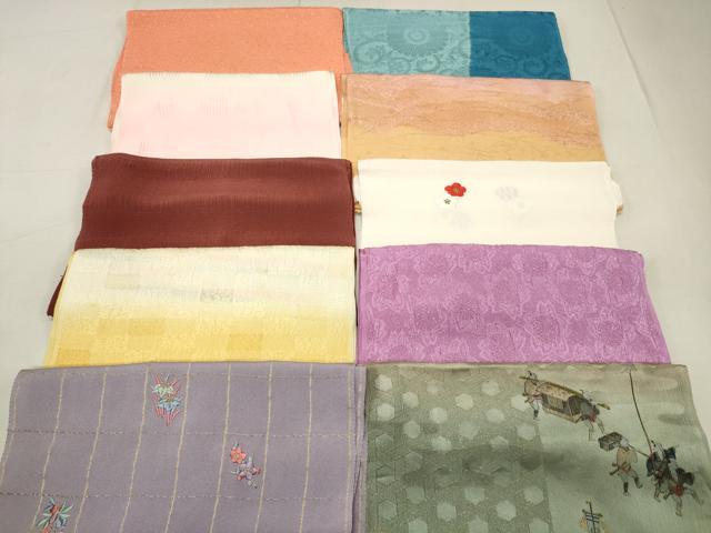 平和屋着物★和装小物　上質な帯揚げ10枚セット　逸品　DAAK7990xg