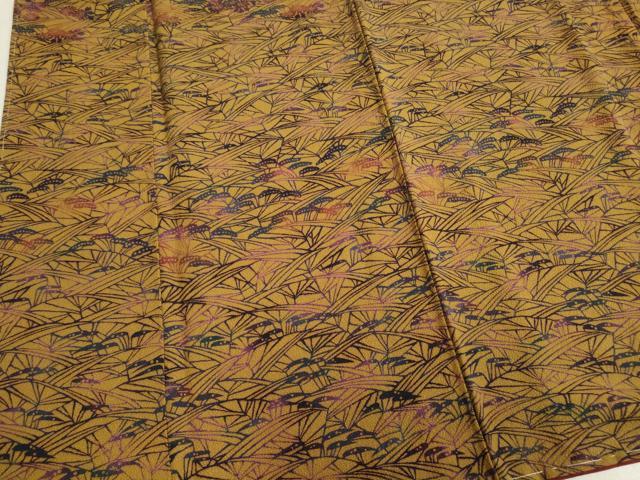 平和屋着物■付下げ　型染　草花文　正絹　逸品　DAAL2007ya