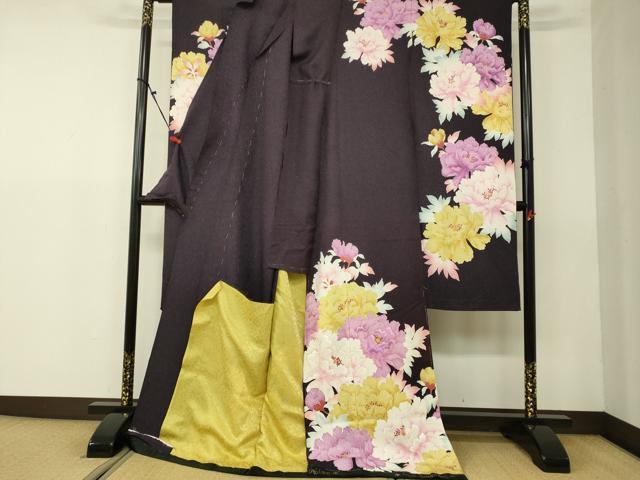 平和屋着物●豪華振袖　刺繍　草花文　銀通し地　仮絵羽　逸品　未使用　DAAL7169du 平和屋着物○豪華振袖 刺繍 草花文 銀通し地 仮絵羽 逸品