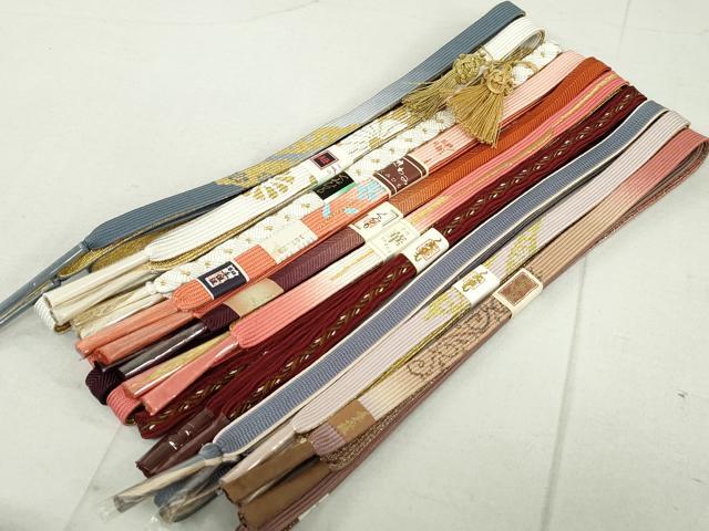 平和屋着物●和装小物　帯締め10本　高麗組　笹浪組　礼装用　くみひも　金糸　逸品　未使用　DAAM7931qa