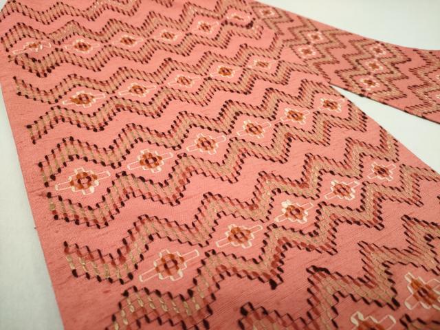 読谷山花織 紬着物 ピンク 読谷山花織の商品一覧|京都きもの市場【日本最大