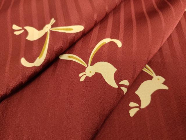 平和屋着物●上質な小紋　跳び兎　やまと誂製　正絹　逸品　DAAN1014az