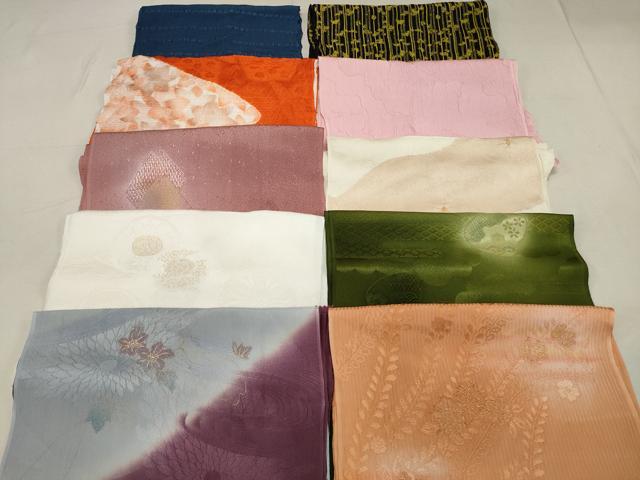平和屋着物★和装小物　上質な帯揚げ10枚セット　逸品　DAAN4015xg
