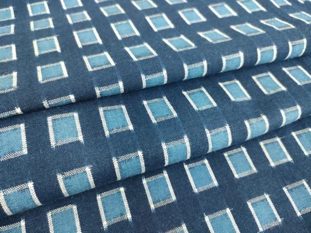 平和屋着物▽久留米絣　単衣　綿　変わり格子　正絹　逸品　DAAO0388az