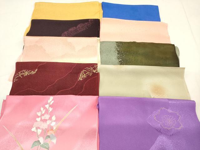 平和屋着物★和装小物　上質な帯揚げ10枚セット　逸品　DAAO0521xg