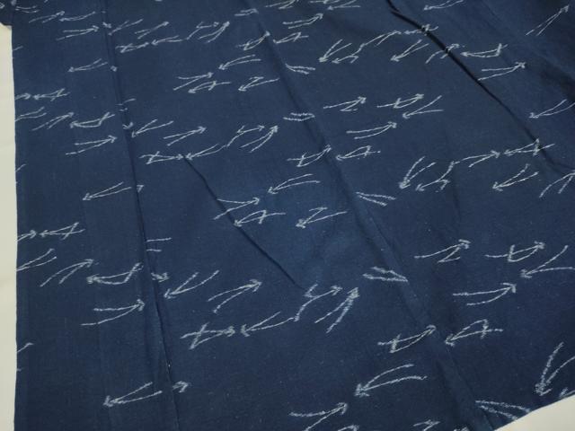 平和屋着物▽久留米絣　単衣　吹き寄せ文　綿　逸品　DAAO1434du 平和屋着物▽久留米絣 単衣 吹き寄せ文 綿 逸品 DAAO1434du 平和屋着物