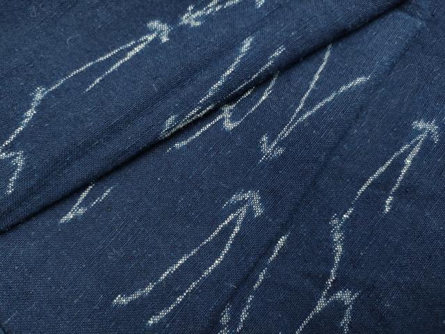 平和屋着物▽久留米絣　単衣　吹き寄せ文　綿　逸品　DAAO1434du