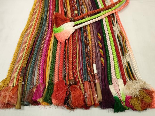 平和屋着物●和装小物　帯締め20本　振袖用　丸組　金糸　逸品　DAAO8586zzz