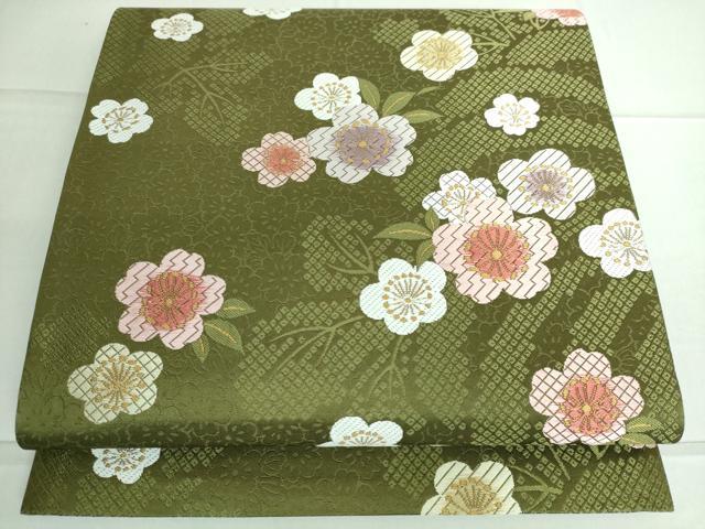 平和屋着物●六通柄袋帯　唐織　舞花文　正絹　逸品　DAAP1606ic