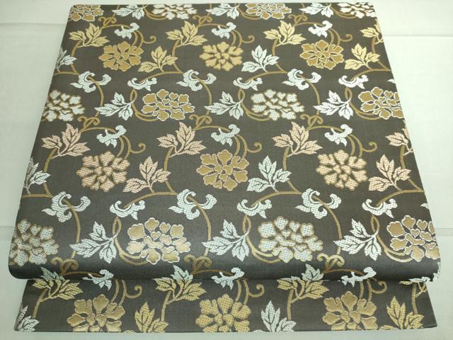 平和屋着物●西陣織　陰山織物謹製　箔屋清兵衛　六通柄袋帯　唐織　花唐草　金糸　正絹　逸品　DAAP1664ic