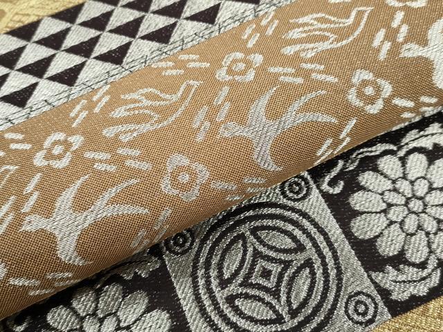平和屋着物○六通柄袋帯 名物裂 金銀糸 正絹 逸品 DAAP1762ic