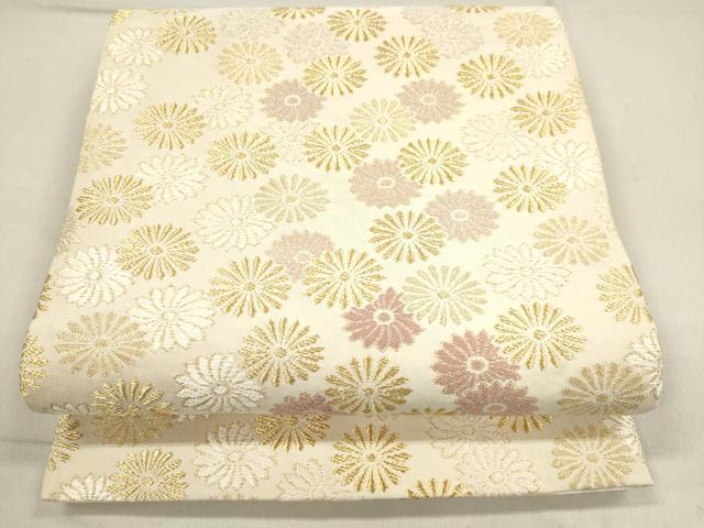 平和屋着物●六通柄　本袋つづれ帯　唐織　離宮菊　金糸　正絹　逸品　DAAP1770ic