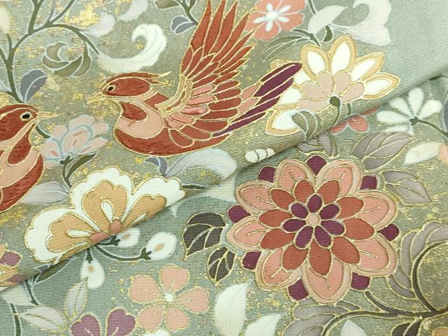 平和屋着物○豪華色留袖 作家物 駒刺繍 堆朱箔 短冊草花文