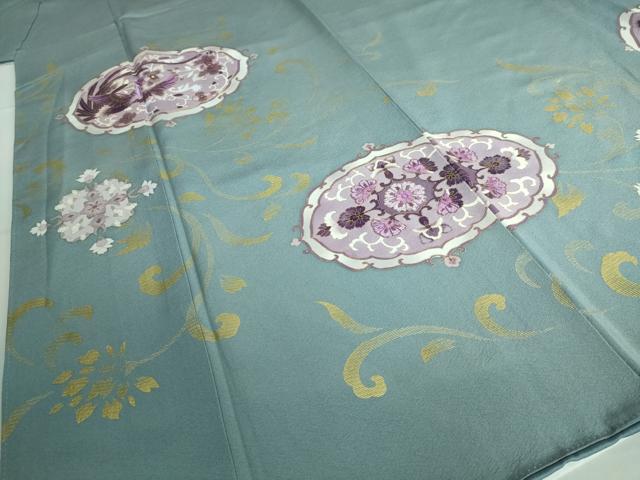 平和屋着物○豪華色留袖 刺繍 鏡裏花鳥文 金彩 正絹 逸品 DAAP1893ic