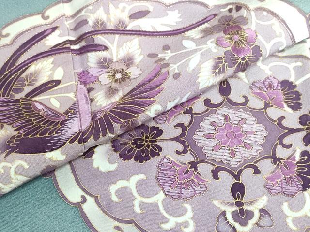 平和屋着物●豪華色留袖　刺繍　鏡裏花鳥文　金彩　正絹　逸品　DAAP1893ic 平和屋着物○豪華色留袖 刺繍 鏡裏花鳥文 金彩 正絹 逸品 DAAP1893ic