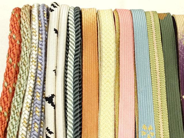 平和屋着物○和装小物 帯締め20本 高麗組 角八つ組 観世