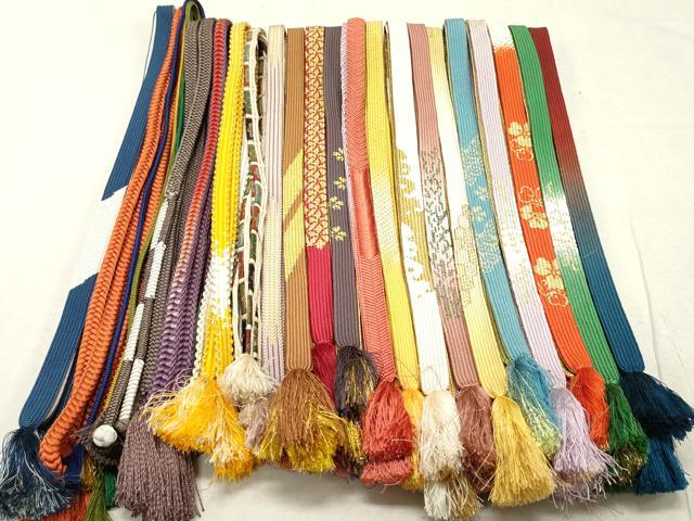 平和屋1■和装小物　上質な帯締め２０本セット　礼装用　高麗組　冠組　笹浪組　奈良組　金糸　未使用あり　逸品　CXAA0154s4 平和屋着物○和装小物 帯締め20本 高麗組 笹浪組 金銀糸