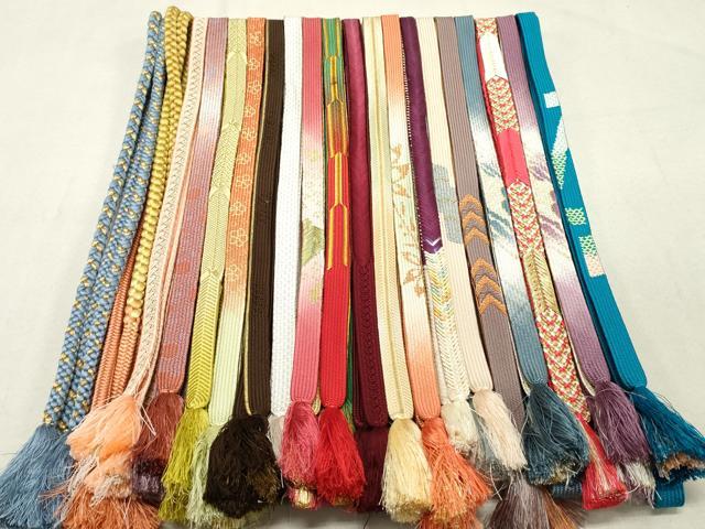 平和屋着物●和装小物　帯締め20本　高麗組　笹浪組　金銀糸　逸品　DAAP5116by