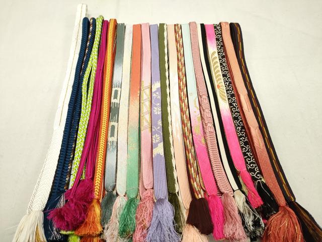 平和屋着物●和装小物　帯締め20本　高麗組　金銀糸　逸品　DAAP5129by