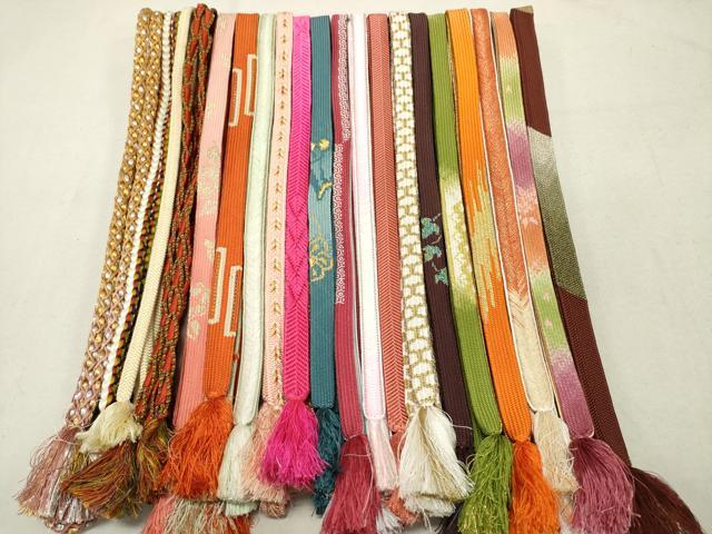 平和屋着物●和装小物　帯締め20本　高麗組　笹浪組　亀甲組　金銀糸　逸品　DAAP5131by