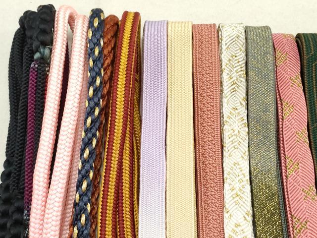 平和屋着物○和装小物 帯締め20本 高麗組 笹浪組 冠組