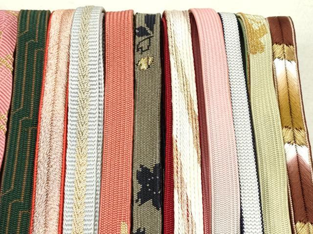 平和屋着物○和装小物 帯締め20本 高麗組 笹浪組 冠組