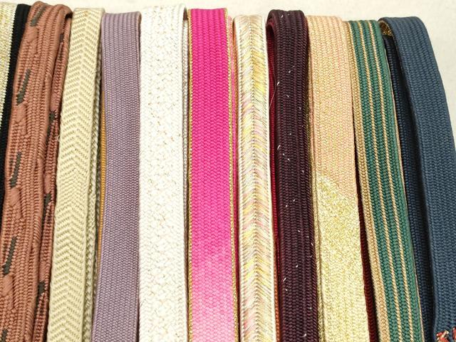 平和屋着物●和装小物　帯締め20本　高麗組　笹浪組　あわじ玉　金糸　逸品　DAAP5134by 平和屋着物○和装小物 帯締め20本 高麗組 笹浪組 あわじ玉 金糸 逸品