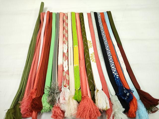 平和屋着物●和装小物　帯締め20本　高麗組　奈良組　冠組　笹浪組　金銀糸　逸品　DAAP5144by