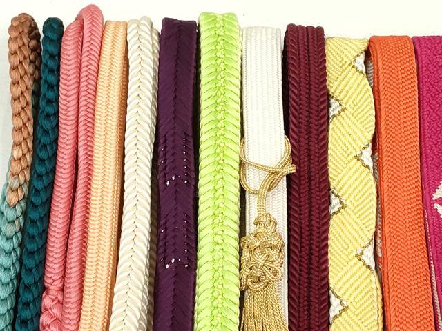 平和屋着物○和装小物 帯締め20本 高麗組 笹浪組 金銀糸