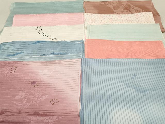 平和屋着物＊夏物　和装小物　帯揚げ10枚　全て正絹　逸品　DAAP5250by