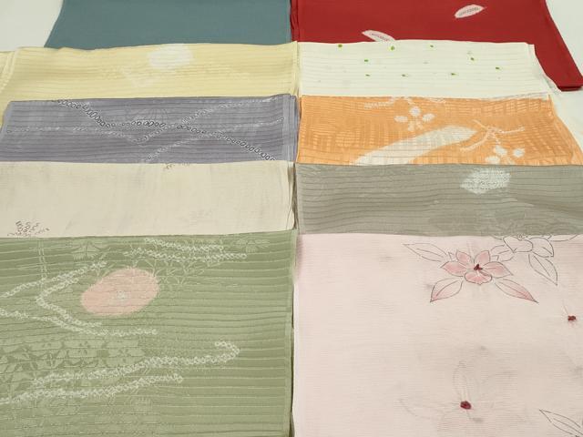 平和屋着物＊夏物　和装小物　帯揚げ10枚　全て正絹　未使用品あり　逸品　DAAP5397by