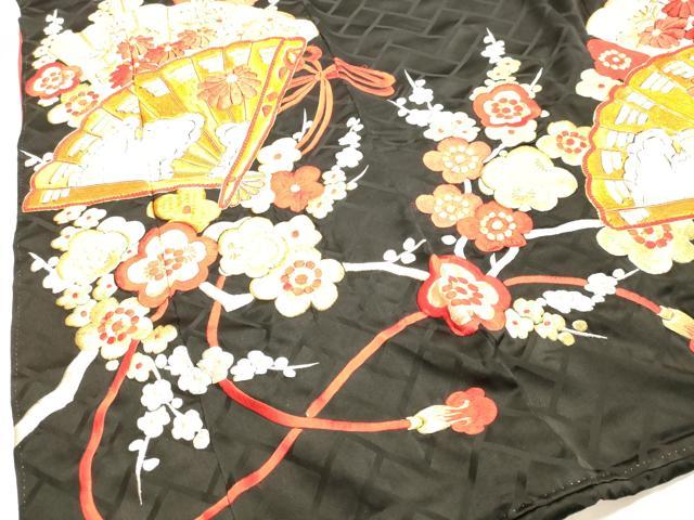 平和屋着物○金彩友禅 大槻純 振袖・長襦袢セット(袷) 風景花文 金銀