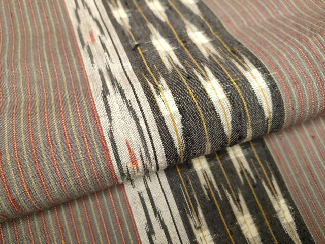 平和屋着物▽上質な紬 単衣 矢羽間道 正絹 逸品DAAP7384du