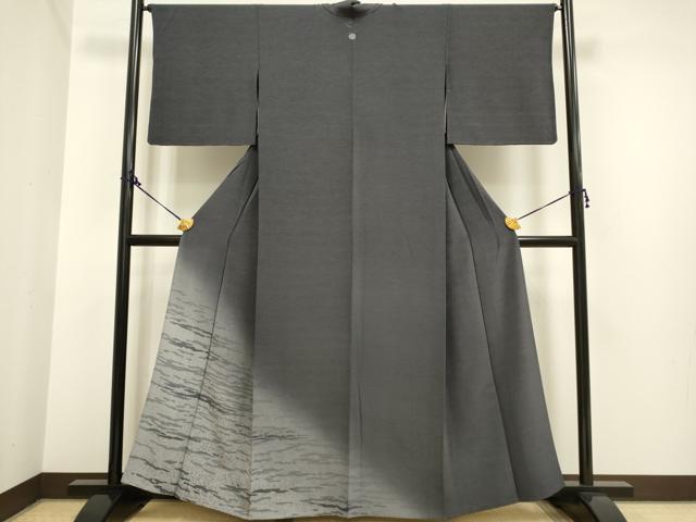 平和屋着物▽豪華　単衣　霞文　暈し染め　正絹　逸品　DAAP7386du