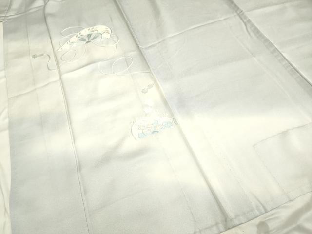 平和屋着物▽訪問着 単衣 刺繍 片輪車花文 暈し