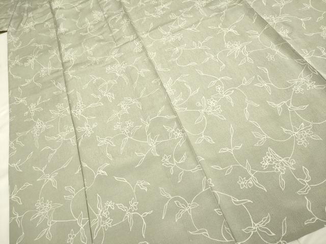 平和屋着物▽上質な小紋 単衣 草花文 正絹 逸品 DAAP7428du