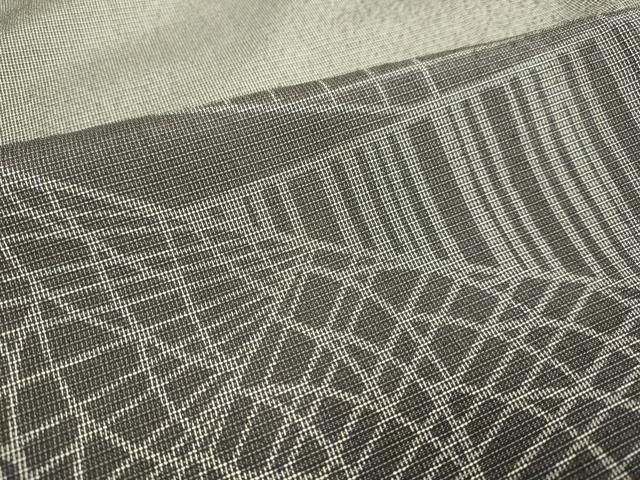 平和屋着物▽本塩沢 単衣 幾何学文様 正絹 逸品 DAAP7438du