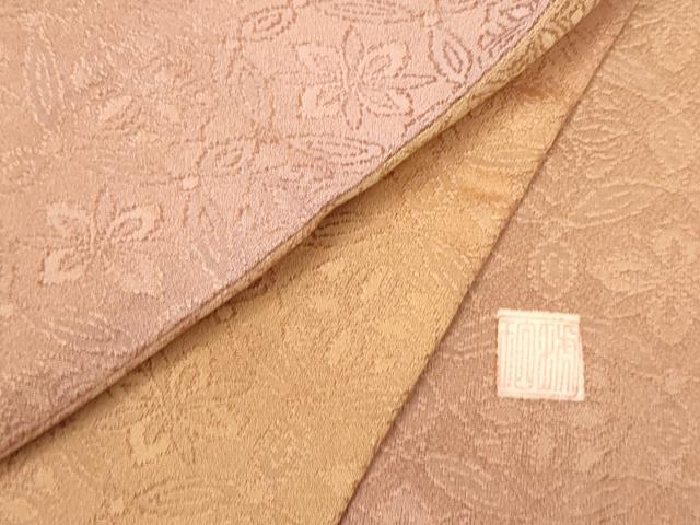 平和屋着物▽上質な小紋　単衣　作家物　吉祥花地紋　暈し染め　正絹　逸品　DAAP7451du