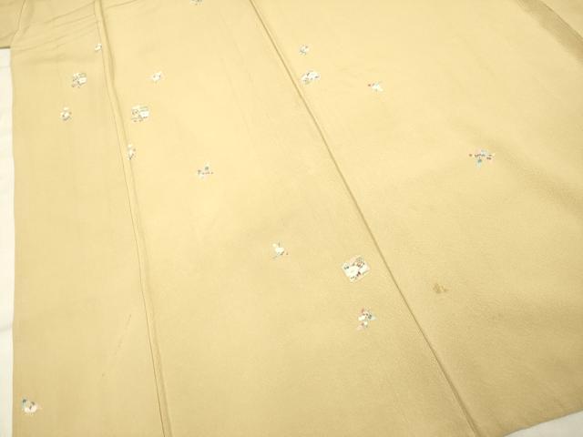 平和屋着物▽上質な小紋 単衣 破れ色紙花文 正絹 逸品 DAAP7461du