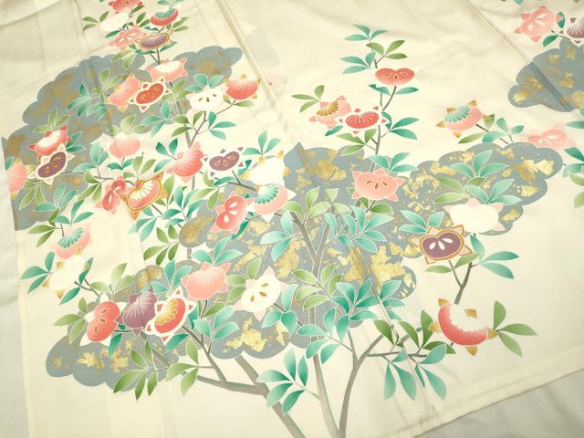 平和屋着物▽東京手描友禅 安達雅一 訪問着 単衣 駒