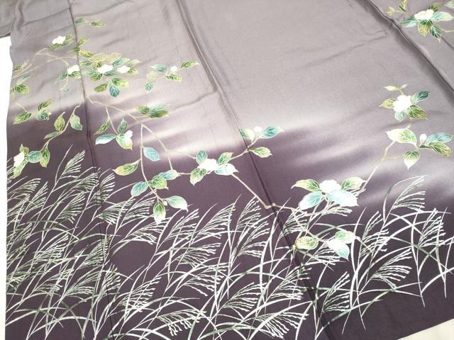 平和屋着物○訪問着 螺鈿 枝花文 暈し染め 金彩 正絹 逸品