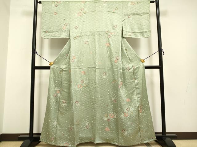 わふさん専用です 平和屋着物▽上質な小紋 単衣 絞り 舞花文 正絹 逸品 DAAP7466du