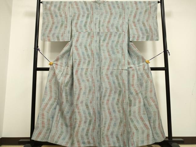 平和屋着物■上質な紬　単衣　変わり縞　正絹　逸品　未使用　AAAL0970Acs 平和屋着物▽上質な紬 単衣 変わり菱文 正絹 逸品 AAAT7059iu 平和