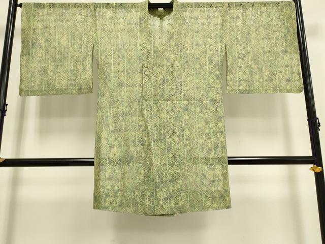 平和屋着物▽道行コート　スリーシーズン　春夏秋　塵除け　リボン織　正絹　逸品　DAAP7519du