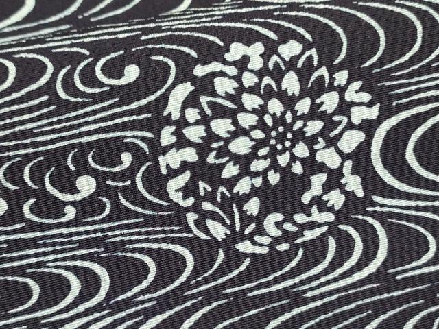 平和屋着物○藍造り国選定無形文化財 藍師・佐藤昭人 藍香房 小紋 流水