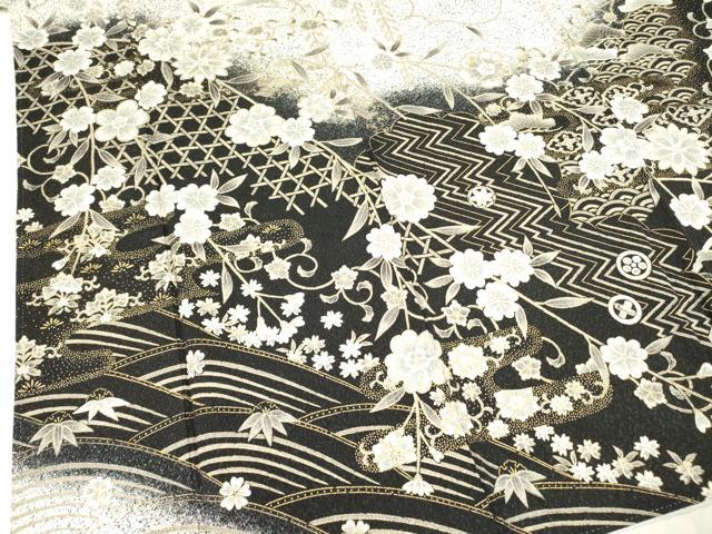 平和屋着物●訪問着　吉祥草花文　暈し染め　金彩　正絹　逸品　DAAP7848yyy 平和屋着物○訪問着 吉祥草花文 暈し染め 金彩 正絹 逸品 DAAP7848yyy