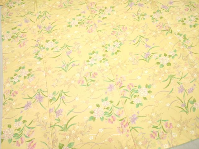 平和屋着物●上質な小紋　草花文　正絹　逸品　DAAP7901yyy